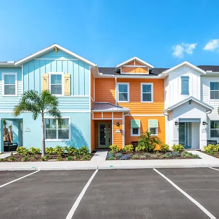 Tropical Orange Villa Near Disney With Margaritaville Resort Island H20 Waterpark Access - 2920Cs